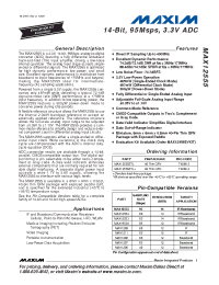 Datasheet MAX1209 manufacturer MAXIM